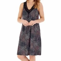 Ditsy Super Soft Build Up Shoulders 38 Inch Nightdress - GL02700