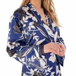 Floral Satin Long Sleeve 46 Inch Kimono Wrap - GL02724 -Outlet Comfort Soft Cup Bra Store img040433