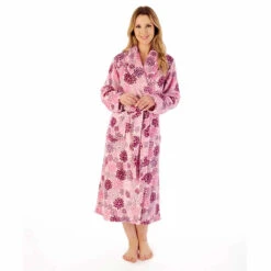 Bold Floral Flannel Fleece Wrap 46 Inch Housecoat - HC02313 8 Bold Floral Flannel Fleece Wrap 46 Inch Housecoat - HC02313 -Outlet Comfort Soft Cup Bra Store img040512