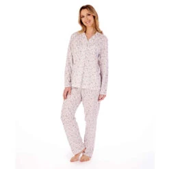 Sketch Floral Long Sleeve Tailored Cotton Pyjama Set - PJ02103 -Outlet Comfort Soft Cup Bra Store img040516