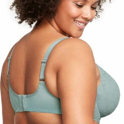 Glamorise Wonderwire Underwired Lace Comfort Bra - 9855 -Outlet Comfort Soft Cup Bra Store img042063
