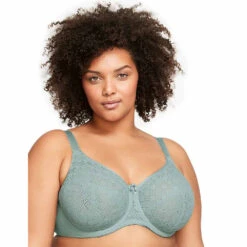 Glamorise Wonderwire Underwired Lace Comfort Bra - 9855 -Outlet Comfort Soft Cup Bra Store img042064