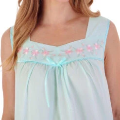 Embroidered Yoke Broad Strap 44 Inch Nightdress - ND55200 8 Embroidered Yoke Broad Strap 44 Inch Nightdress - ND55200 -Outlet Comfort Soft Cup Bra Store img042957