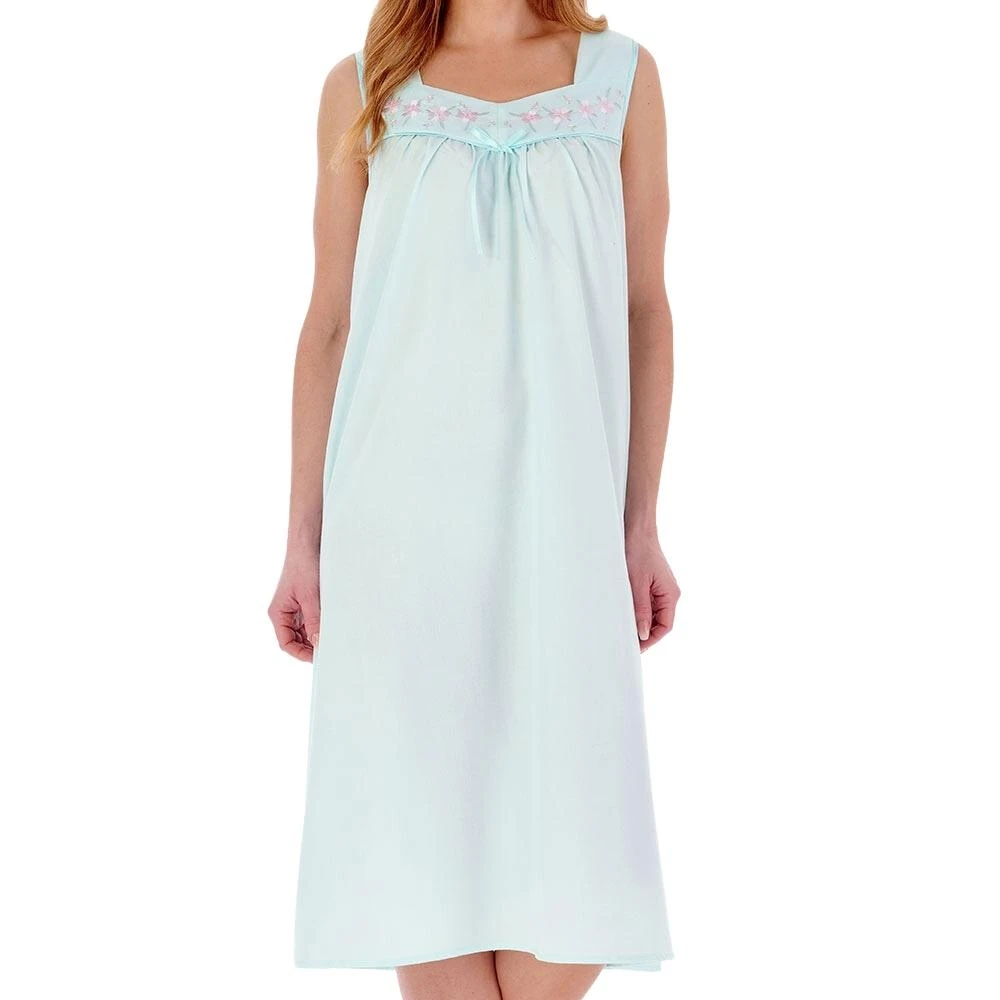 Embroidered Yoke Broad Strap 44 Inch Nightdress - ND55200 1 Embroidered Yoke Broad Strap 44 Inch Nightdress - ND55200