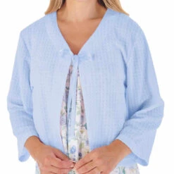 Summer Ribbon Tie 3/4 Sleeve Bedjacket - BJ3303 -Outlet Comfort Soft Cup Bra Store img042981