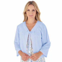 Summer Ribbon Tie 3/4 Sleeve Bedjacket - BJ3303 -Outlet Comfort Soft Cup Bra Store img042982