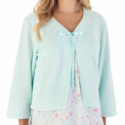 Summer Ribbon Tie 3/4 Sleeve Bedjacket - BJ3303
