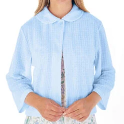 Summer Button Opening 3/4 Sleeve Bedjacket - BJ3304