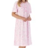 Butterfly Short Sleeve 42 Inch Cotton Nightdress - ND03101