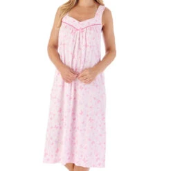 Butterfly Broad Strap 44 Inch Cotton Nightdress - ND03103