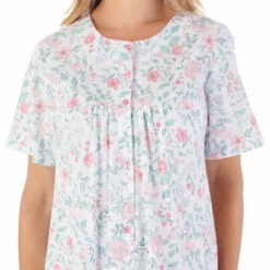 Hedgerow Flowers Short Sleeve Button Through 46 Inch Cotton Nightdress - ND03133 11 Hedgerow Flowers Short Sleeve Button Through 46 Inch Cotton Nightdress - ND03133 -Outlet Comfort Soft Cup Bra Store img043054